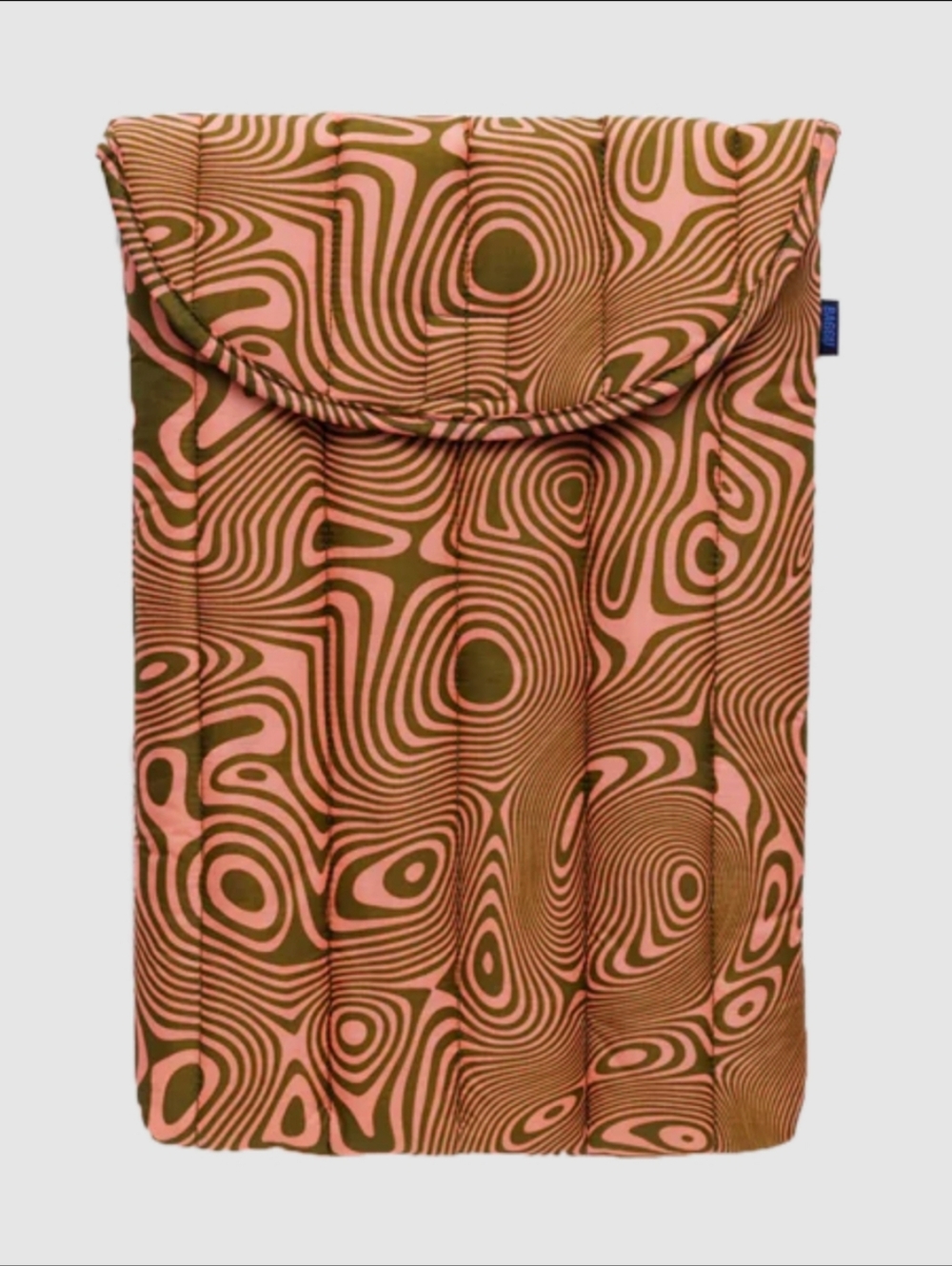 NWT BAGGU 16" Laptop Sleeve Trippy Swirl Salmon